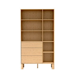 Regał Sanden SN8 Dąb Bookmatch Jarstol