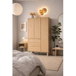 Szafa SN-9 Sanden Dąb Bookmatch | Domowanie.pl