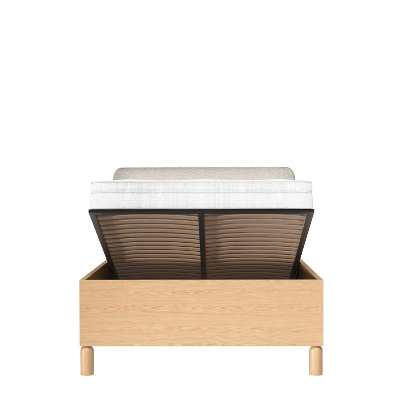 Łóżko 140x200 Sanden SN12 Dąb Bookmatch Jarstol