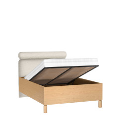 Łóżko 140x200 Sanden SN12 Dąb Bookmatch Jarstol