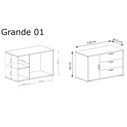 Komoda Grande G1 Dąb Cremon Jarstol