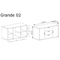 Komoda G-2 Grande Dąb Cremona | Domowanie.pl