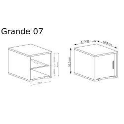 Szafka nocna G-7 Grande Dąb Cremona | Domowanie.pl