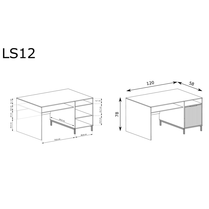 Biurko LINKaSTYLES LS-12 Indigo