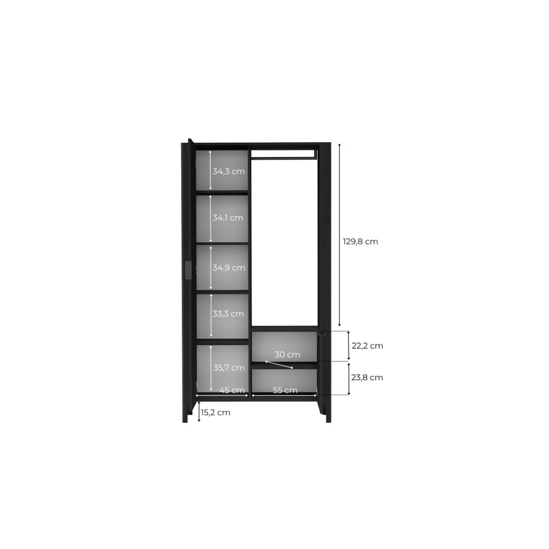 Garderoba Malumi MM11 Jarstol Czarny Painflow