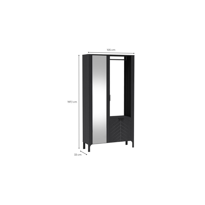 Garderoba Malumi MM11 Jarstol Czarny Painflow