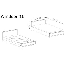 Łóżko 160x200 W-16 Windsor Cashmere | Domowanie.pl