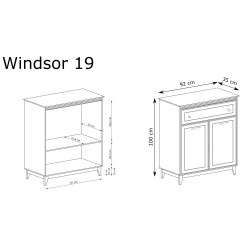 Komoda W-19 Windsor Cashmere | Domowanie.pl