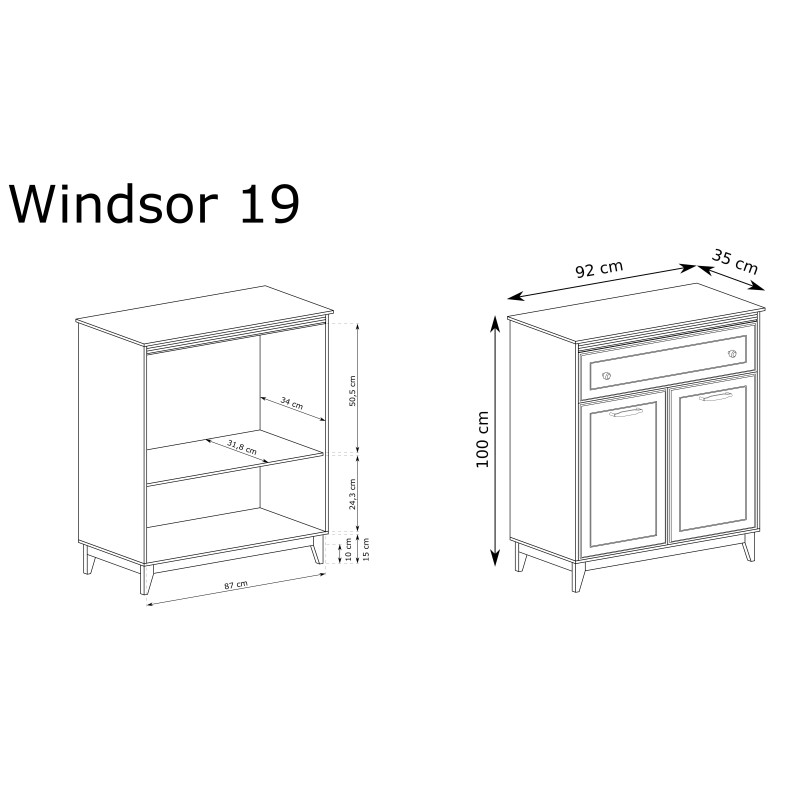 Komoda W-19 Windsor Cashmere | Domowanie.pl