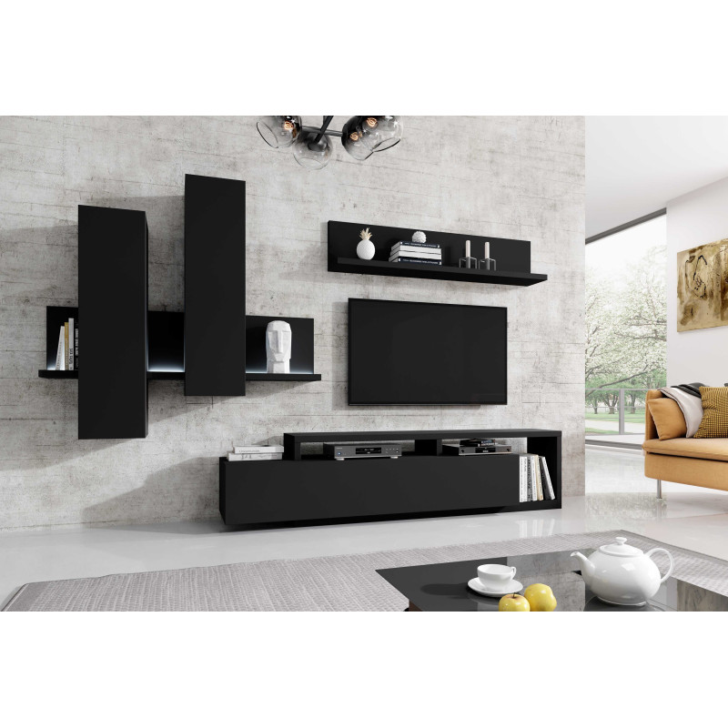 Meblościanka Bota Typ 09 Czarny supermat Helvetia Wieruszów