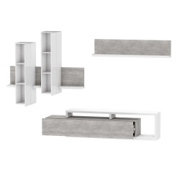 Meblościanka Bota Typ 09 Biały/Beton Colorado Helvetia Wieruszów