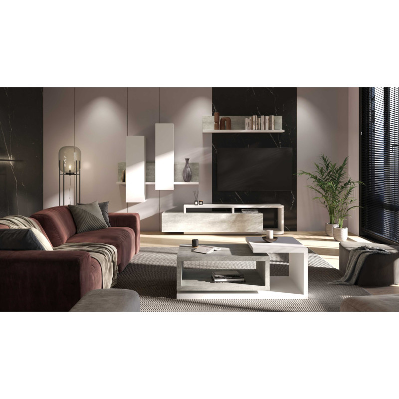 Meblościanka Bota Typ 09 Biały/Beton Colorado Helvetia Wieruszów