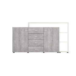 Komoda Bota Typ 27 Biały/Beton Colorado Helvetia Wieruszów