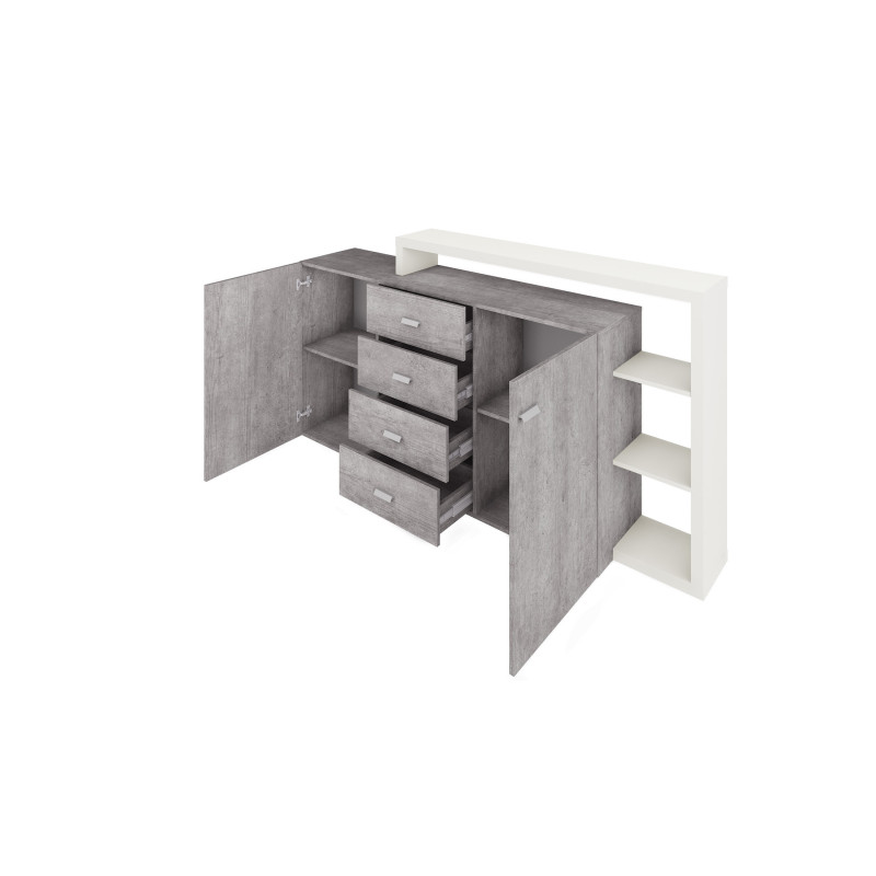 Komoda Bota Typ 27 Biały/Beton Colorado Helvetia Wieruszów