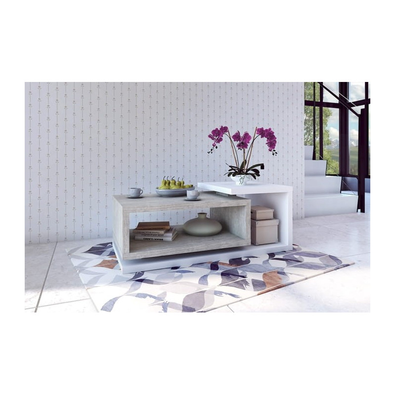 Stolik kawowy Bota Typ 97 Biały/Beton Colorado Helvetia Wieruszów