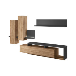 Meblościanka Bota Typ 09 Antracyt/Dąb Ribbec Helvetia Wieruszów