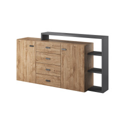 Komoda Bota Typ 27 Antracyt/Dąb Ribbec Helvetia Wieruszów