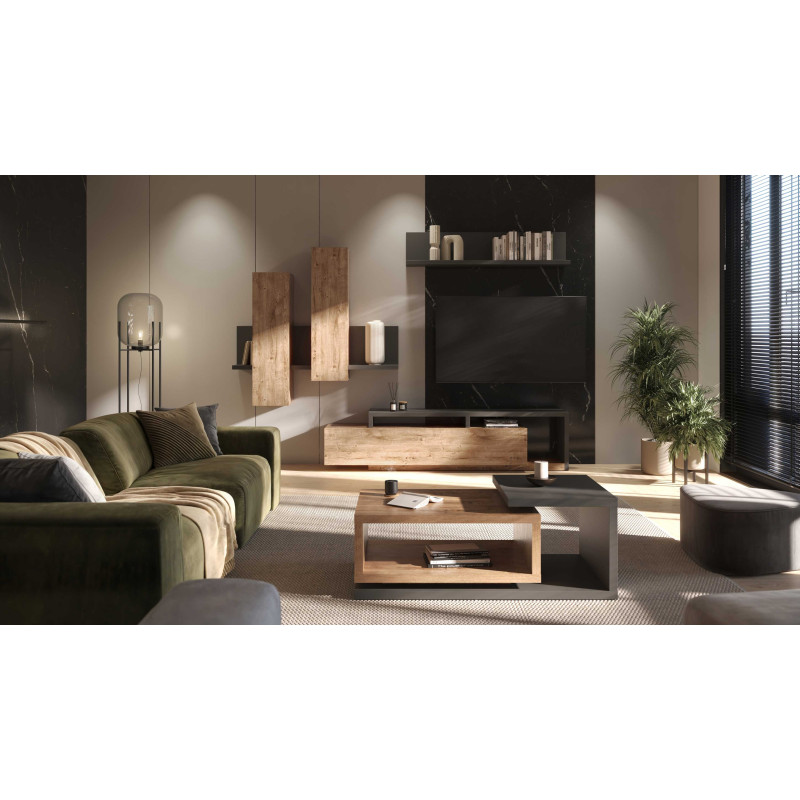 Komoda Bota Typ 27 Antracyt/Dąb Ribbec Helvetia Wieruszów