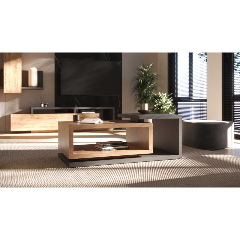 Stolik kawowy Bota Typ 97 Antracyt/Dąb Ribbec Helvetia Wieruszów