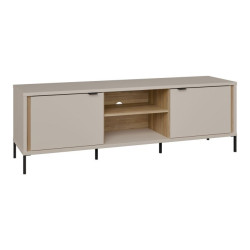 Szafka RTV 160 cm Seravel SVLT131 piaskowy/dąb mauvella