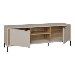 Szafka RTV 160 cm Seravel SVLT131 piaskowy/dąb mauvella