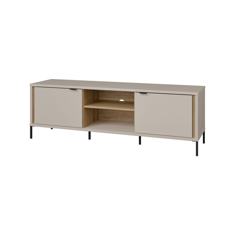 Szafka RTV 160 cm Seravel SVLT131 piaskowy/dąb mauvella