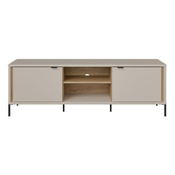 Szafka RTV 160 cm Seravel SVLT131 piaskowy/dąb mauvella