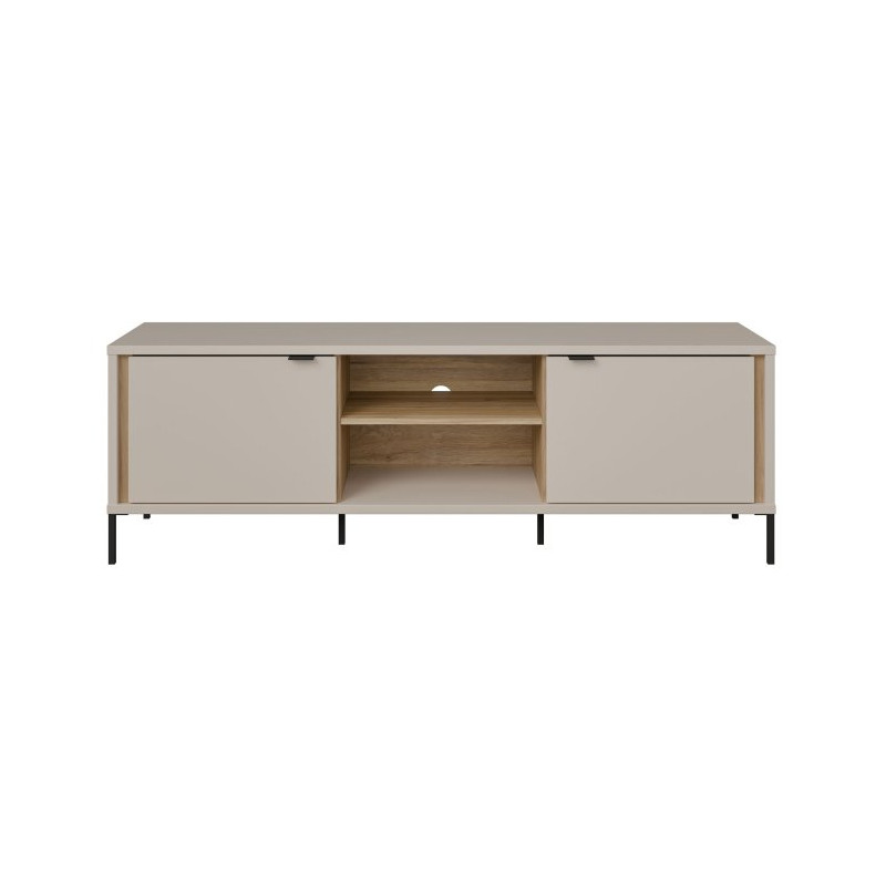 Szafka RTV 160 cm Seravel SVLT131 piaskowy/dąb mauvella