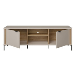 Szafka RTV 160 cm Seravel SVLT131 piaskowy/dąb mauvella