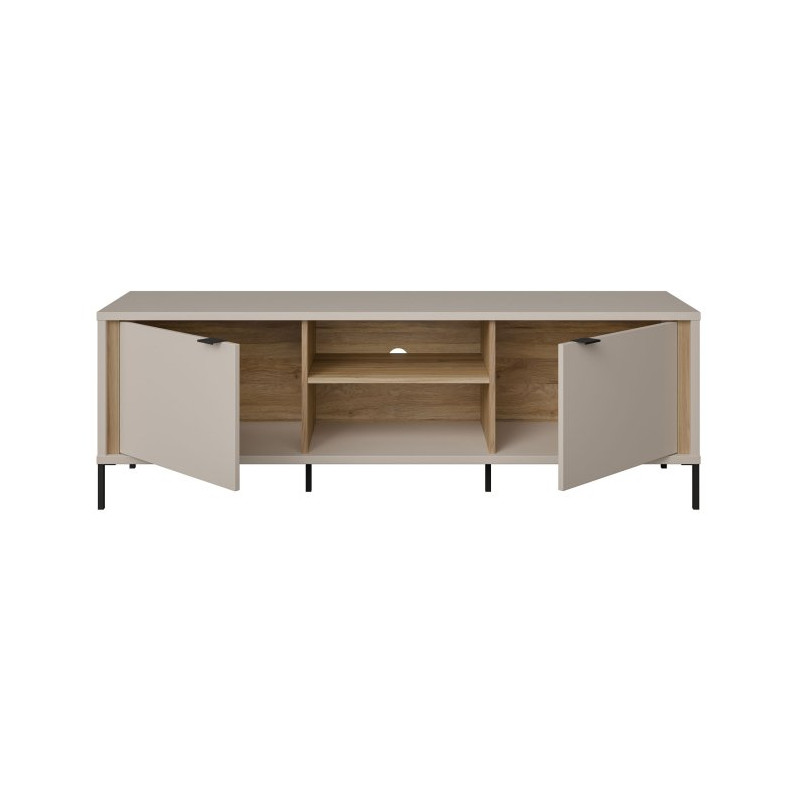 Szafka RTV 160 cm Seravel SVLT131 piaskowy/dąb mauvella