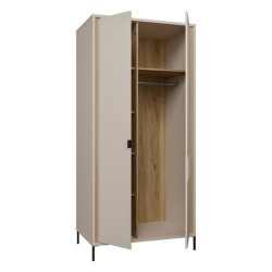 Szafa otwierana 95 cm Seravel SVLS821R piaskowy/dąb mauvella