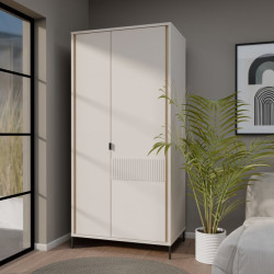 Szafa otwierana 95 cm Seravel SVLS821R piaskowy/dąb mauvella