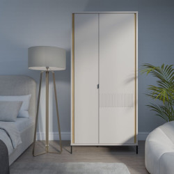 Szafa otwierana 95 cm Seravel SVLS821R piaskowy/dąb mauvella