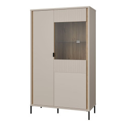 Witryna 94 cm Seravel SVLV621L piaskowy/dąb mauvella