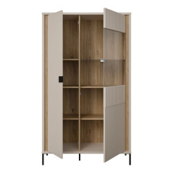 Witryna 94 cm Seravel SVLV621L piaskowy/dąb mauvella