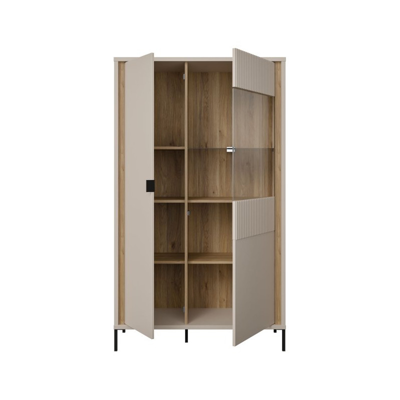 Witryna 94 cm Seravel SVLV621L piaskowy/dąb mauvella