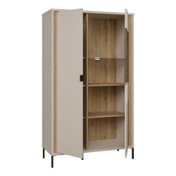 Witryna 94 cm Seravel SVLV621L piaskowy/dąb mauvella