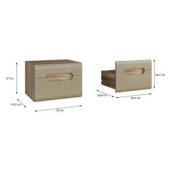 Szafka nocna 50 cm Tiziano TZMK02 dąb antyczny