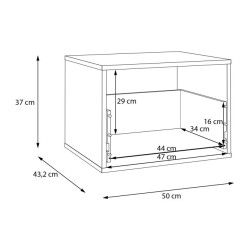 Szafka nocna 50 cm Tiziano TZMK02 dąb antyczny