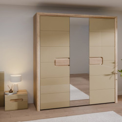 Szafa trzydrzwiowa Tiziano TZMS83 dąb antyczny/beżowy