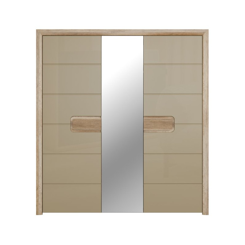 Szafa trzydrzwiowa Tiziano TZMS83 dąb antyczny/beżowy