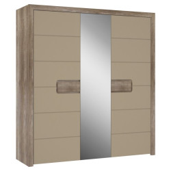 Szafa trzydrzwiowa Tiziano TZMS83 dąb antyczny/beżowy