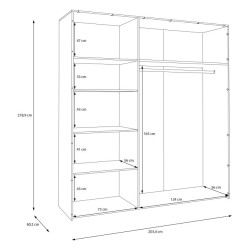 Szafa trzydrzwiowa Tiziano TZMS83 dąb antyczny/beżowy