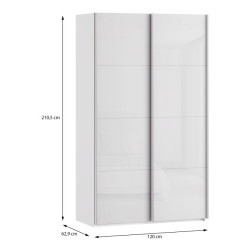 Szafa przesuwna 120 cm Sophistispace SSQS62411 biały połysk