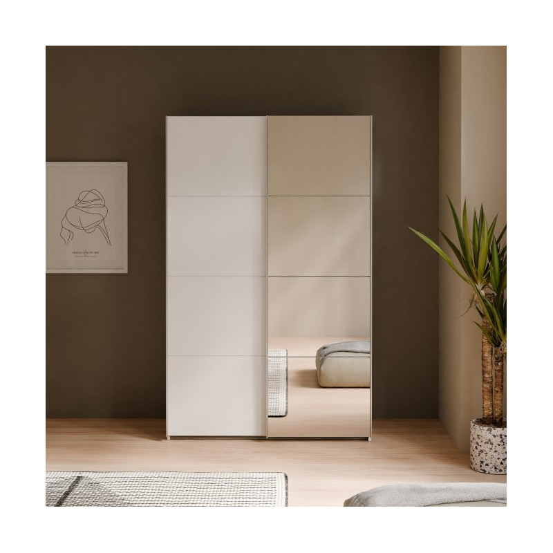 Szafa przesuwna 120 cm z lustrem Sophistispace SSQS62412 biały
