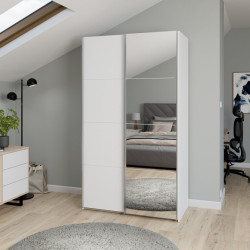 Szafa przesuwna 120 cm z lustrem Sophistispace SSQS62412 biały