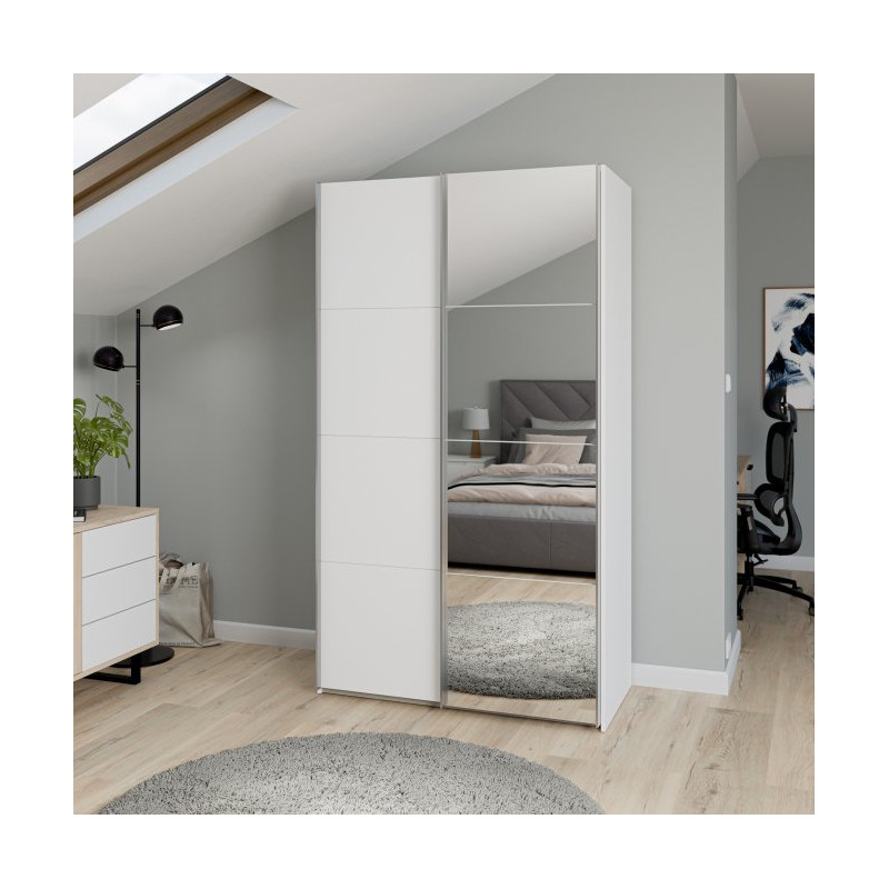 Szafa przesuwna 120 cm z lustrem Sophistispace SSQS62412 biały