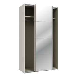Szafa przesuwna 120 cm z lustrem Sophistispace SSQS62412 beżowy