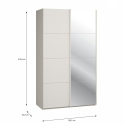 Szafa przesuwna 120 cm z lustrem Sophistispace SSQS62412 beżowy