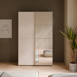 Szafa przesuwna 120 cm z lustrem Sophistispace SSQS62412 beżowy